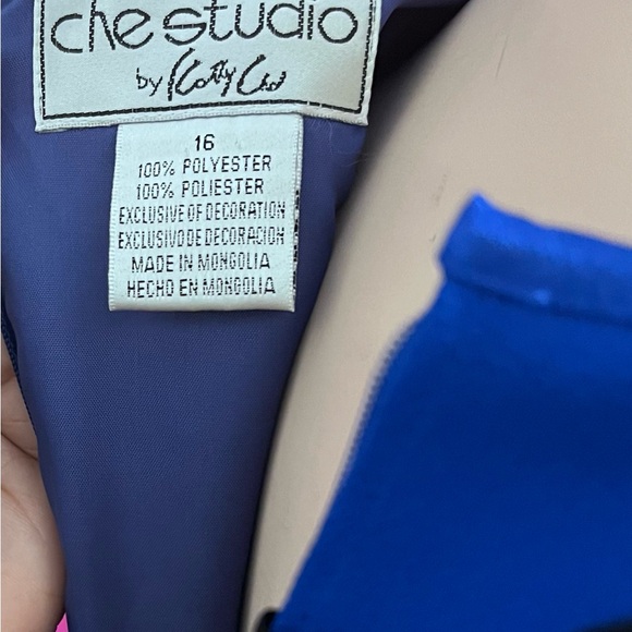 Che Studio Royal Blue Dress tier embellished Dressy Formal sz 16  Church NWT - Picture 8 of 12